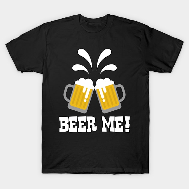 Funny Vintage Drinking Graphic Tee - Beer Me T-Shirt by folidelarts